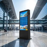 AIYOS Commercial Outdoor LCD Kiosk IP65 Waterproof Sunlight Readable Digital Signage 24/7 DOOH Display OEM Manufacturer