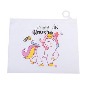 Sac en PVC givré à fermeture éclair, épais et mignon, pour tri, motif licorne - Product Image 1