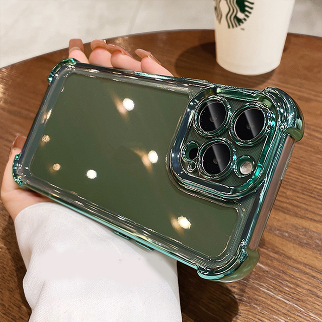 New Fashion Ultra Firm Anti-Drop Clear Couple Case with Lens Film - Shockproof Case Cherry Red for iPhone 18 17 16 15 Pro Max