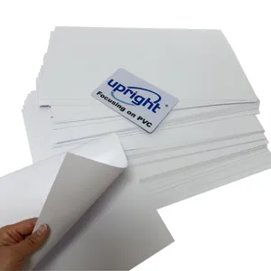 Upright 0.31mm thick A3 size UV Printing pure white pvc plastic sheet for playing cards