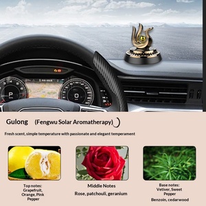 Ornements de voiture en plastique solaire, diffuseur d'arômes pour voiture, vente en gros, hélicoptère rotatif intelligent, ornements de danse de phénix, neuf jours - Product Image 5