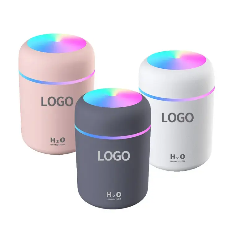 뜨거운 판매 300ml 미니 룸 분무기 자동차 가습기 Led 빛 스마트 초음파 USB 홈 H2o 가습기