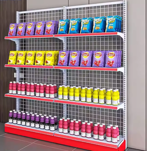 חד צדדי סופרמרקט בפינה קיר תיל מדף רשת בחזרה לוח קמעונאות חנות מתלה גונדולה - Product Image 6