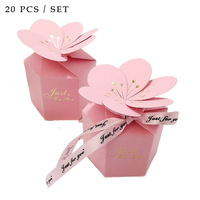 Nur für Sie 4*4*5,5 cm Hot Stamp ing Blütenblatt Candy Box Sechseckige Staubblatt Schokoladen box Hochzeit Kleine Geschenk box