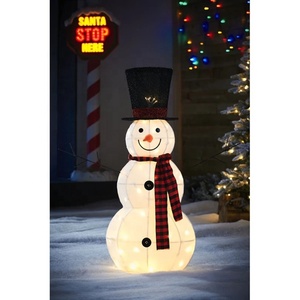 Silueta <span class=keywords><strong>de</strong></span> <span class=keywords><strong>muñeco</strong></span> <span class=keywords><strong>de</strong></span> <span class=keywords><strong>nieve</strong></span>, 40 luces LED blancas cálidas - Product Image 1