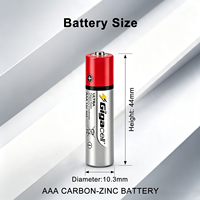 Batería de Zinc de 1.5v R03 Tamaño Aaa Ultra Resistente con Diseño a Prueba de Fugas Ideal para Controles Remotos, Juguetes y Relojes