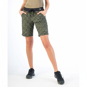 Shorts Casual da donna con Logo personalizzato decorazione per la vita in poliestere cotone formato XS chiusura con coulisse modello leopardato - Product Image 2