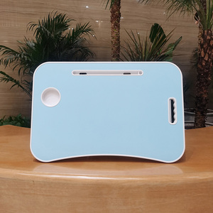 Escritorio para ordenador portátil con portavasos y ranura, adecuado para bandeja de desayuno, escritorio de escritura, mesa de dibujo - Product Image 4