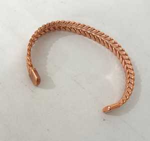 Adjustable Copper Magnetic Bangle Bracelet With Artisan Finish For Men Women Everyday Wear And Special Occasion Gifts - Product Image 1