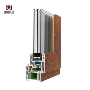 Desain Tiongkok jendela <span class=keywords><strong>UPVC</strong></span> kaca ganda ayunan PVC jendela tingkap jendela Villa jendela kedap suara - Product Image 1