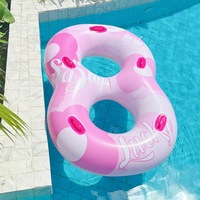 Bouée de natation double adulte et enfant en forme de huit, en PVC écologique épaissi, gonflage manuel