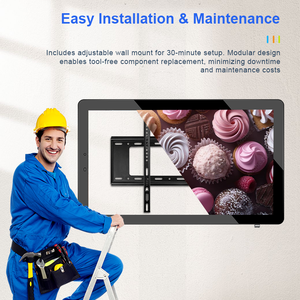 จอแสดงผลโฆษณาแบบสัมผัสขนาด 43 นิ้ว 32 นิ้ว จอแสดงผล 4K ระบบแอนดรอยด์ วินโดวส์ เมนูบอร์ด คีออสก์ ป้ายดิจิทัล และจอแสดงผล - Product Image 3