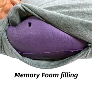 Memory Foam Camp Pillow Breathable Portable Sleeping Pillows Removable Cover