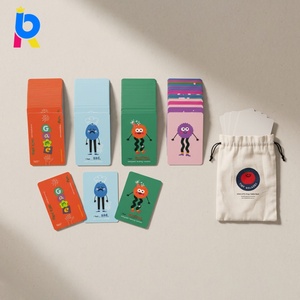 Cartes flash émotionnelles personnalisées pour enfants, très vendues, avec <span class=keywords><strong>pochette</strong></span> en coton, carton épais aux coins arrondis pour l'éducation précoce des tout-petits - Product Image 3