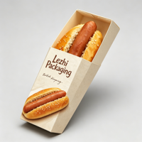 Boîte à tiroir en papier kraft de qualité alimentaire imprimée sur mesure pour hamburgers, frites, sandwichs, emballage alimentaire à emporter