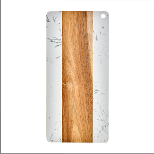 <span class=keywords><strong>Planche</strong></span> à découper <span class=keywords><strong>ronde</strong></span> en marbre et <span class=keywords><strong>bois</strong></span> d'acacia pour fruits et sushis - Product Image 2
