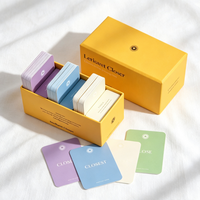 Jeu de cartes d'affirmation écologiques, cartes imprimées en 4 couleurs, texte et motifs personnalisés, cartes inspirantes pour la vie quotidienne