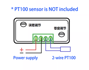 Tamaño pequeño Montaje en panel-50 a + 200 ℃ Medidor de temperatura Termómetro digital PT100 de <span class=keywords><strong>2</strong></span> hilos - Product Image 4