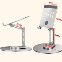 Support de téléphone de bureau en aluminium rotatif à 360°, réglable et pivotant, pour iPad et tablette, fabriqué par l'usine OEM