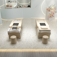Nouvelle arrivée, fauteuil de lavage de tête de style thaïlandais, lit de spa pour salon de coiffure, lit de massage électrique moderne de luxe avec bain de pieds