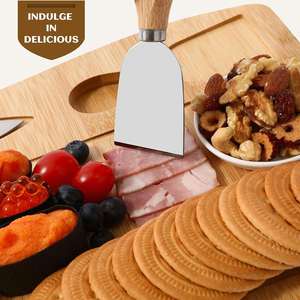 Tabla de Quesos y Juego de Cuchillos, Tabla de Charcutería en Forma de Ola con Dos Cuchillos, Plato para Cortar Queso - Product Image 3