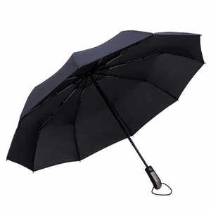 Sunny And Rainy Umbrella 10-Ribbed Large Size Black Vinyl Automatic Folding <b>Sunscreen</b> <b>Waterproof</b> Portable Advertising Umbrella - Product Image 5