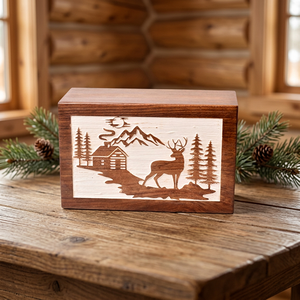 Exquisitely Handmade Modern Indian Rosewood Biodegradable <b>Urns</b> Casket Pattern Pet <b>Human</b> <b>Ashes</b> Memorial <b>for</b> Your Beloved's Memory - Product Image 3