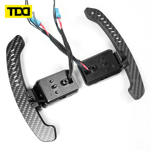 แป้นเปลี่ยนเกียร์คาร์บอนไฟเบอร์แบบแม่เหล็ก LED สำหรับ BMW F10 F06 F07 F11 F18 F12 F13 F01 F02 F30 F31 F32 F33 F34 ซีรีส์ 2 3 4 5 6 7 - Product Image 1