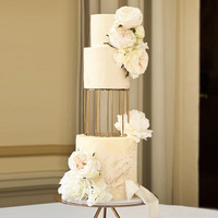 Couverture de pot de plante artificielle, cadre en métal avec dessus en tissu de coton, housse décorative pour pot de fleurs pour la décoration de la maison, de la table de mariage