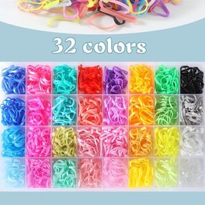 BELLEWORLD Fascia Per Capelli 32colors Hair Rubber Band Cute About 1600pcs Hair Tie Holder <strong>Toddler</strong> Girl Hair Accessories - Product Image 2