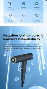 Secador de Pelo Iónico Plegable, Eficiente y Duradero, con Difusor, Soporte para Cepillo, Motor BLDC de Alta Velocidad, 1500W, 3 Velocidades/3 Temperaturas, para Viajes y Salón - Product Image 4