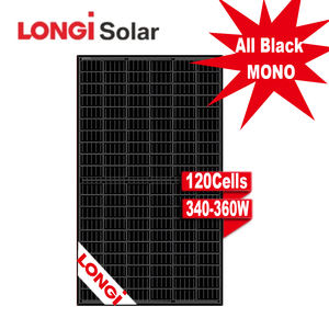 Longi Low LID Mono PERC medio corte 120 celdas Todo Negro 340W 350W 360W 345W panel solar bifacial para el hogar - Product Image 2