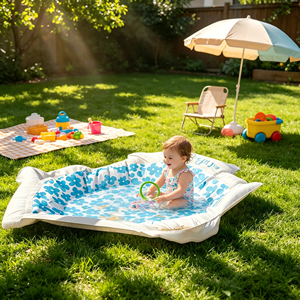 Tapete de Juego con Aspersor de Agua <span class=keywords><strong>para</strong></span> Niños, Duradero y de Primera Calidad, con Estampado Floral, Antideslizante, de PVC, <span class=keywords><strong>para</strong></span> Diversión en el Jardín, la Playa o al Aire Libre en Verano - Product Image 5