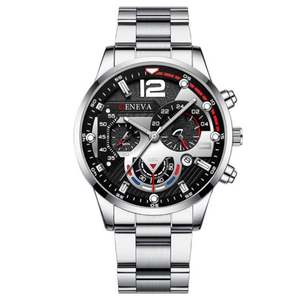 Fashion Leisure Men's Steel Belt Watch with <b>Calendar</b> Function Onion Crown Pointer Display - Product Image 5