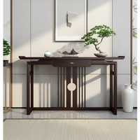 Armoire d'entrée en bois d'orme noir et or, design minimaliste, meuble de présentation pour entrée, adapté au salon et à l'hôtel