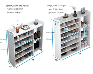 Scarpiera Semplice per la Casa, Armadio <span class=keywords><strong>Economico</strong></span> Multistrato per Scarpe, Scaffale Portascarpe - Product Image 4