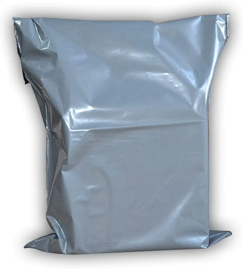 Sobres de plástico de alta calidad para correo postal, bolsas de poliéster, color gris, Biodegradable, personalizado, con impresión de logotipo, venta al por mayor