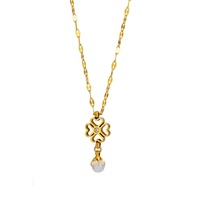 Collar con Logotipo Personalizado del Fabricante, Collar de Acero Inoxidable Resistente al Agua y al Deslustre, Chapado en Oro de 18k con Forma de Corazón para Mujer