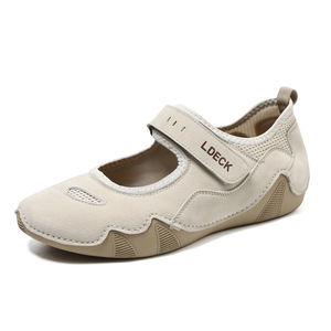 صنادل نسائية صيفية عصرية من الجلد الصناعي مع بطانة شبكية قابلة للتنفس، مناسبة للنساء ذوات المقاسات الكبيرة، أحذية كاجوال للخارج - Product Image 5