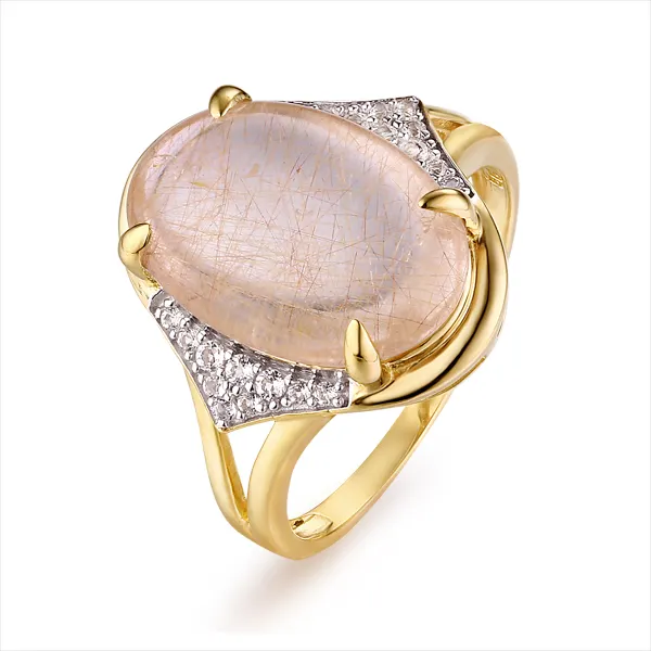 Opal Ring Simple Fashion 9K 10K 14K 18K 24K Gold Plated Engagement Wedding Natural Opal Pinky Pink Rings