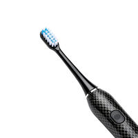 Brosse à dents électrique en fibre de carbone antibactérienne, étanche, nettoyage haute fréquence, outil de soins bucco-dentaires, certifiée CE