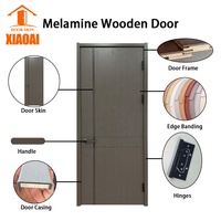 Portes intérieures imperméables finies en mélamine avec un design minimaliste haut de gamme pour des suites de chambres luxueuses