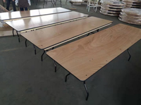 Tables pliantes rectangulaires en bois de 72 pouces pour banquets, fêtes, mariages, événements, écoles, églises