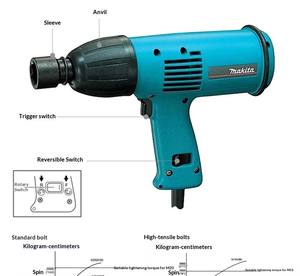 Clé à chocs électrique <span class=keywords><strong>filaire</strong></span> à couple élevé MKT6905H 294 Nm, outil électrique professionnel pour mécaniciens et ouvriers industriels - Product Image 4