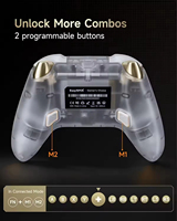 Manette sans fil EasySMX D05 Pro avec capteur Hall, station de charge RGB, sans dérive de joystick, pour PC, Switch, Android