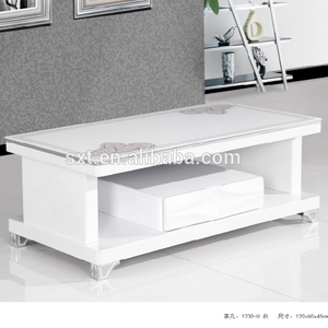 Elegante soggiorno utilizzato centro tavolo mdf laccato bianco tavolino - Product Image 1