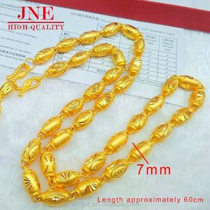 Pendentif roi <span class=keywords><strong>singe</strong></span> de Dubaï en or Collier de perles d'olive en laiton plaqué or Bijoux pour hommes - Product Image 3