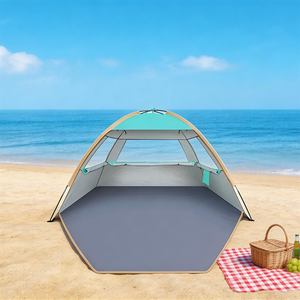 Abri solaire <span class=keywords><strong>de</strong></span> plage d'été léger anti-UV <span class=keywords><strong>pour</strong></span> 2-3 personnes, idéal <span class=keywords><strong>pour</strong></span> pique-nique en bord <span class=keywords><strong>de</strong></span> mer, camping, randonnée, voyage, auvent d'ombrage extérieur - Product Image 4