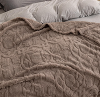 Couverture pour canapé ou lit - Couverture jacquard 3D en forme de coquille de tortue - Douce et confortable, 100% polyester, toutes saisons