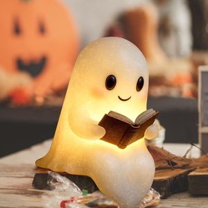 Ý Tưởng Sản Phẩm Mới 2025 Trang Chủ Vườn Trang Trí Nội Thất Nhựa Halloween Phim Hoạt Hình Dễ Thương Ma Đọc Sách Đèn Đảng Trang Trí - Product Image 6